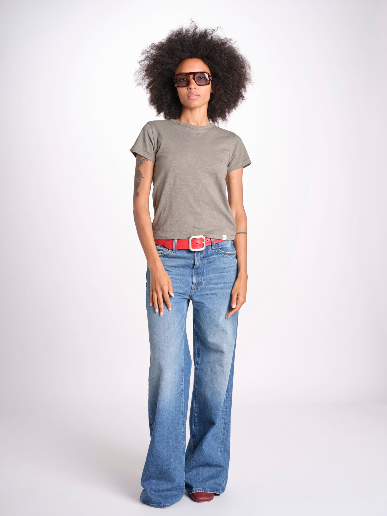 t-shirt girocollo manica corta WSCT20 404 VINTAGE ARMY merz b 