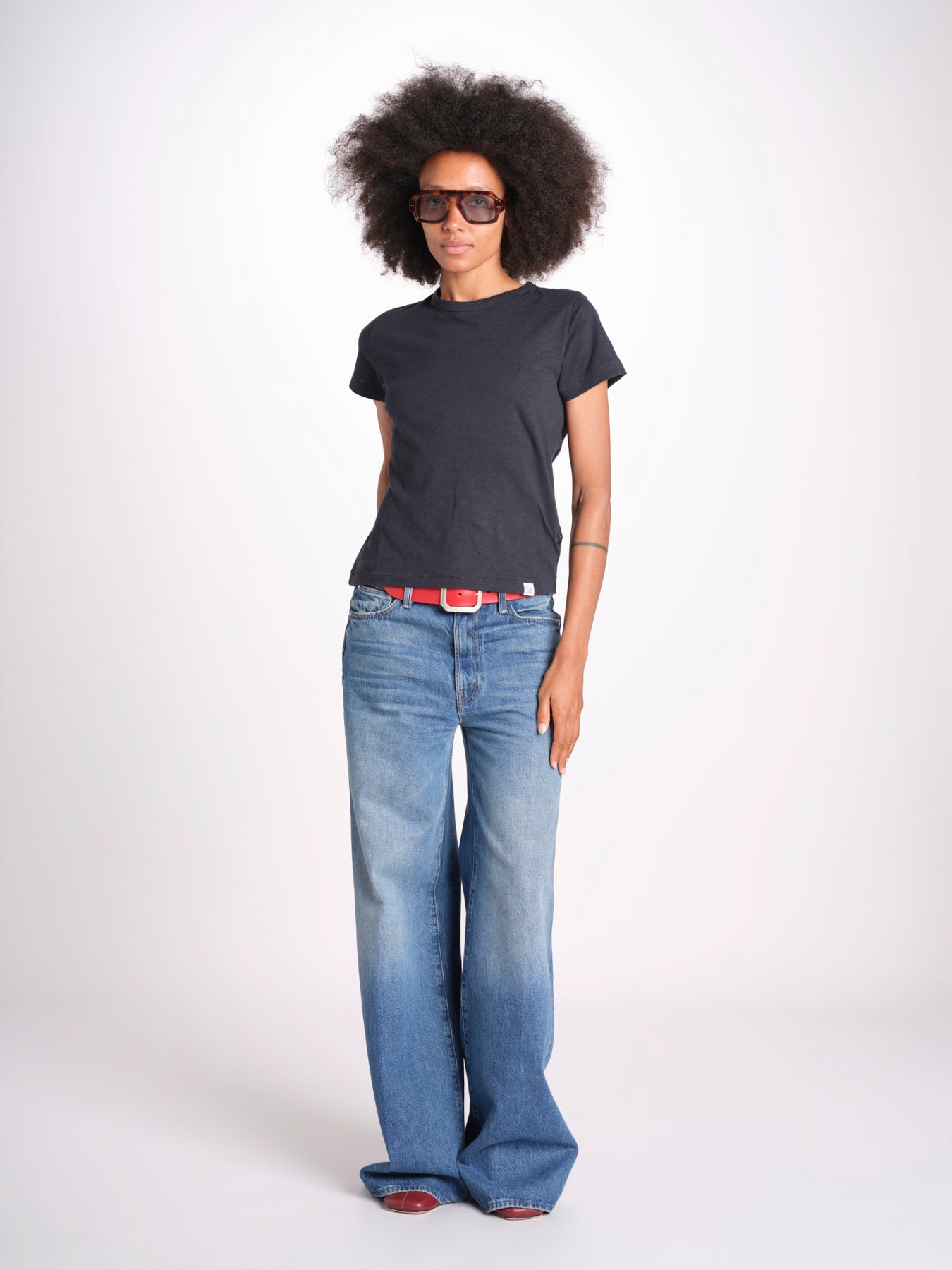 t-shirt girocollo manica corta WSCT20 58 DEEP BLU merz b 