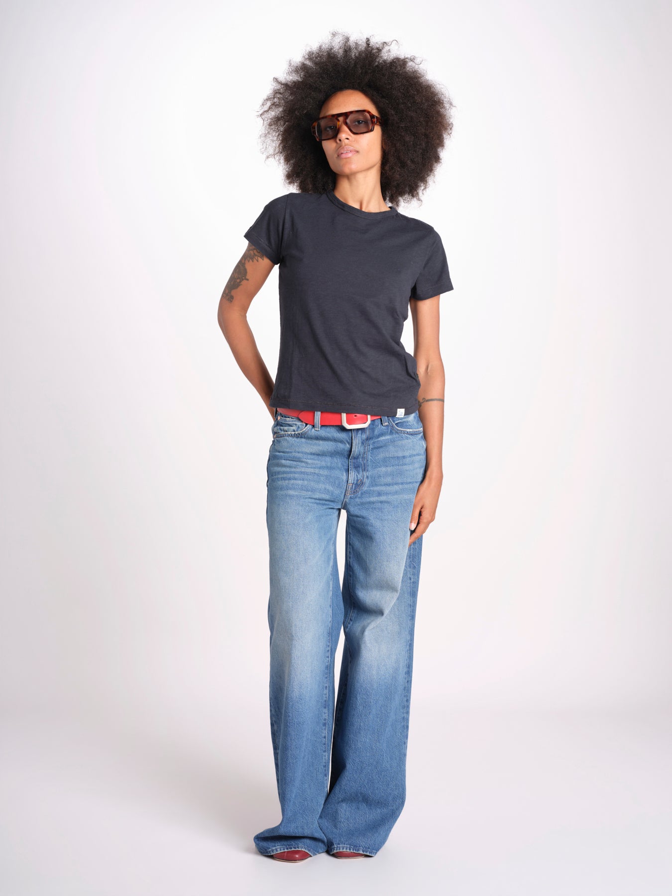 t-shirt girocollo manica corta WSCT20 58 DEEP BLU merz b 