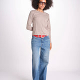 t-shirt girocollo manica lunga WSLS21 061 FRAIDED GRAIN merz b 