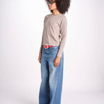 t-shirt girocollo manica lunga WSLS21 061 FRAIDED GRAIN merz b 