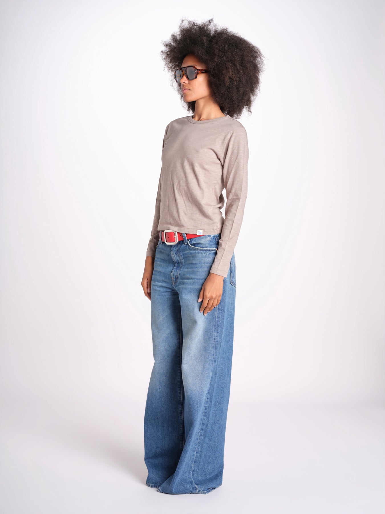t-shirt girocollo manica lunga WSLS21 061 FRAIDED GRAIN merz b 