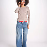 t-shirt girocollo manica lunga WSLS21 061 FRAIDED GRAIN merz b 
