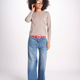 t-shirt girocollo manica lunga WSLS21 061 FRAIDED GRAIN merz b 