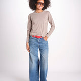 t-shirt girocollo manica lunga WSLS21 061 FRAIDED GRAIN merz b 