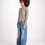 t-shirt girocollo manica lunga WSLS21 404 VINTAGE ARMY merz b 