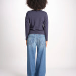 t-shirt girocollo manica lunga WSLS21 58 DEEP BLU merz b 