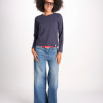 t-shirt girocollo manica lunga WSLS21 58 DEEP BLU merz b 