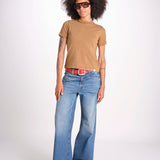 t-shirt manica corta in cotone organico WTEE03 162 DUSTED KHAKI merz b 