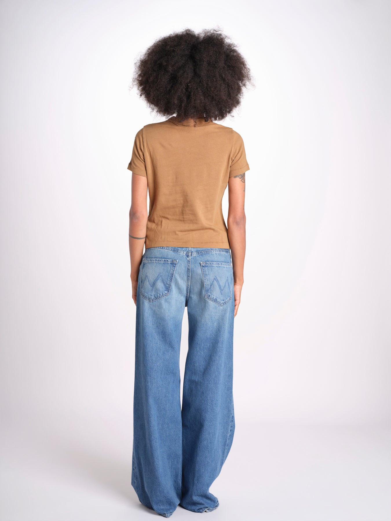 t-shirt manica corta in cotone organico WTEE03 162 DUSTED KHAKI merz b 