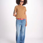 t-shirt manica corta in cotone organico WTEE03 162 DUSTED KHAKI merz b 