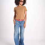 t-shirt manica corta in cotone organico WTEE03 162 DUSTED KHAKI merz b 
