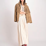 gonna lunga in raso CALISTA_S ECRU mes demoiselles 
