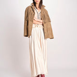 gonna lunga in raso CALISTA_S ECRU mes demoiselles 