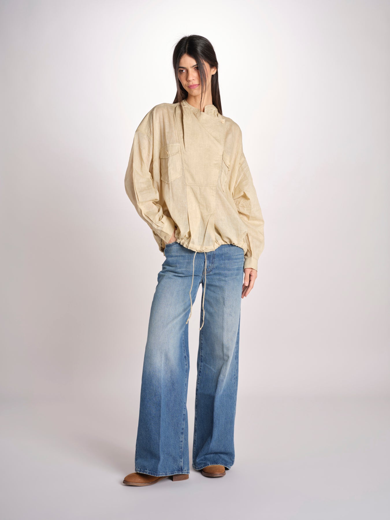 tunica in lino DEMBOW BEIGE mes demoiselles 