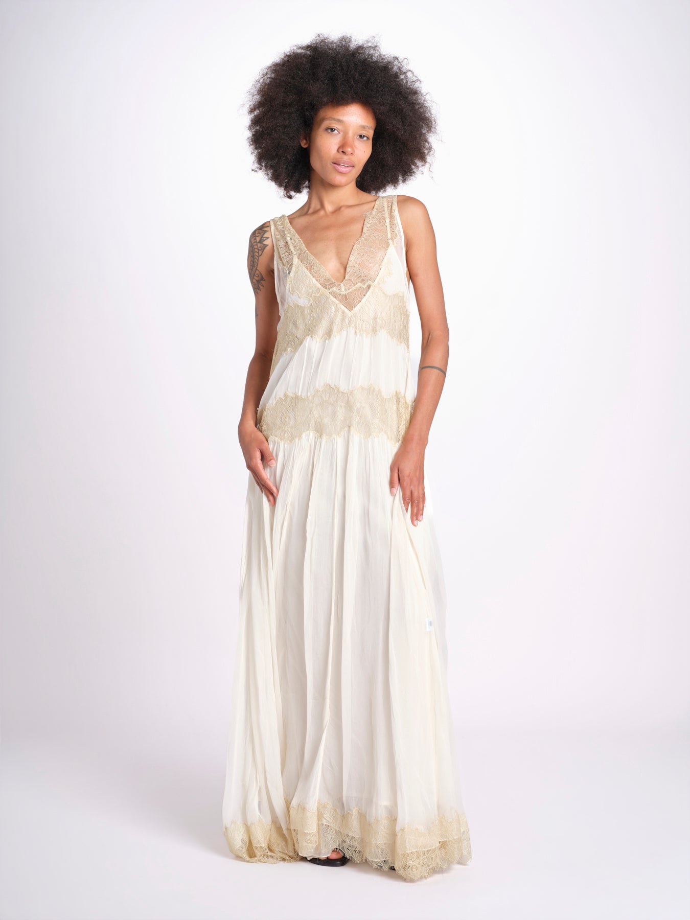 abito lungo con pizzo DOMENICA IVORY mes demoiselles 