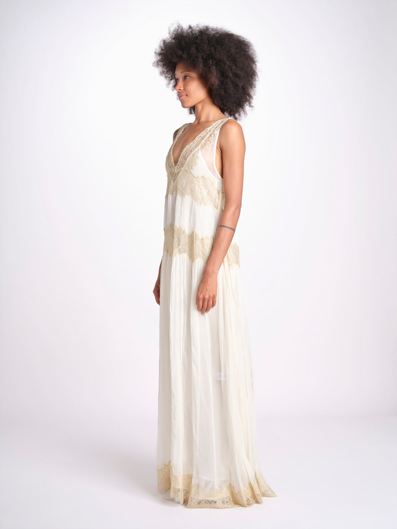 abito lungo con pizzo DOMENICA IVORY mes demoiselles 