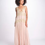 abito lungo con pizzo DOMENICA ROSE mes demoiselles 