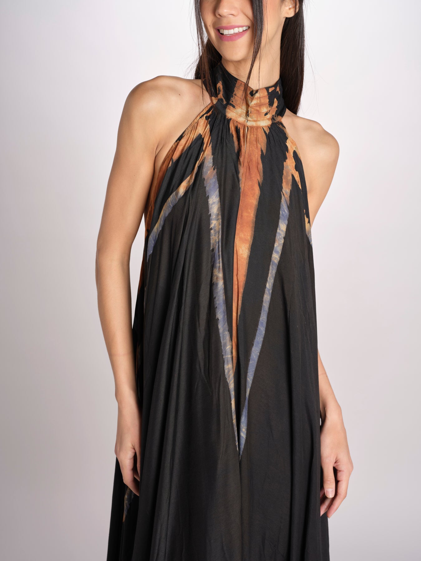 abito tie e die LALA BLUE OCRE mes demoiselles 