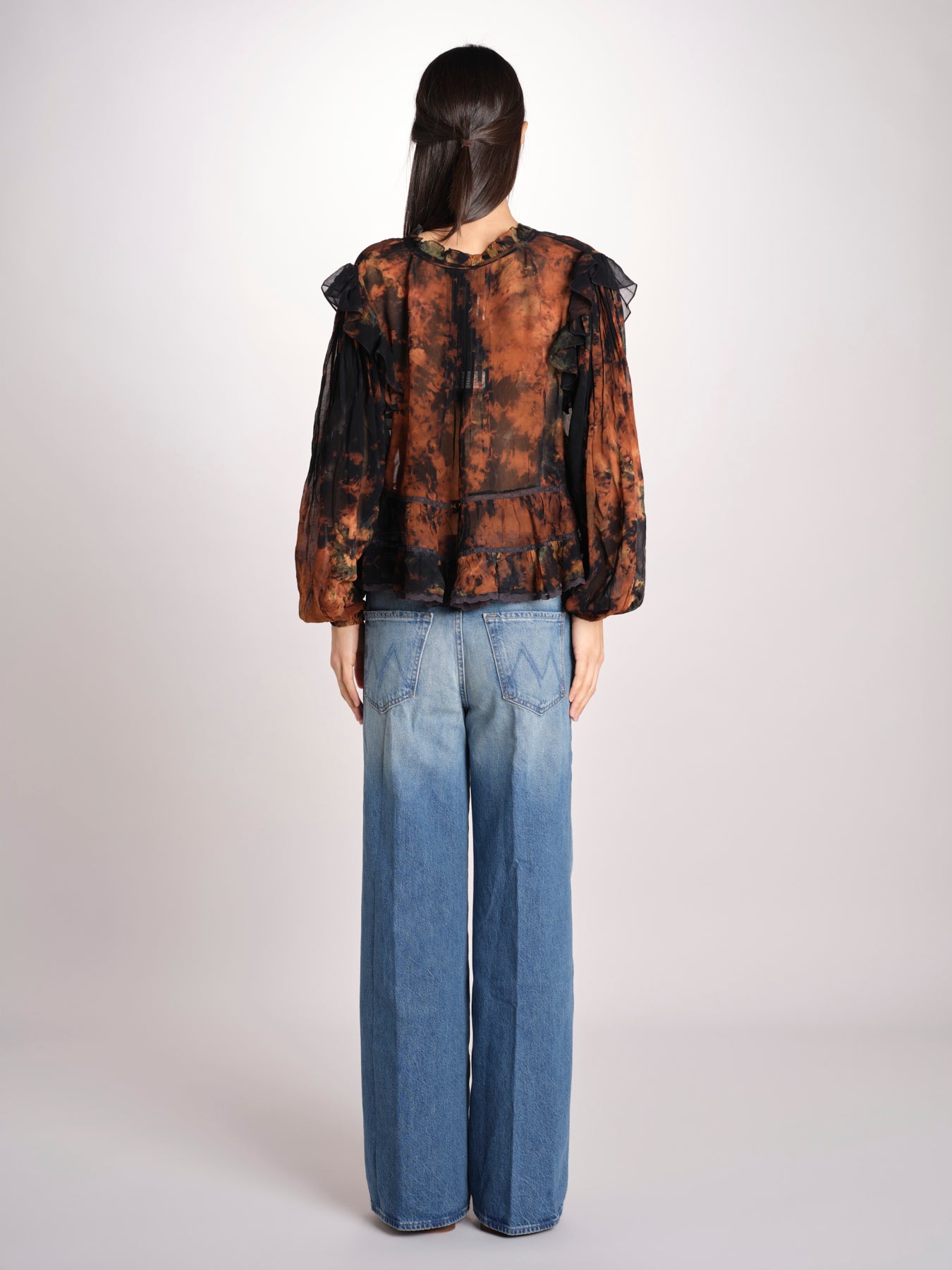 Camicia stampata con rouches LLAOLLAO MULTICOLR mes demoiselles 