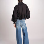 Camicia over con pizzo MELODY BLACK mes demoiselles 