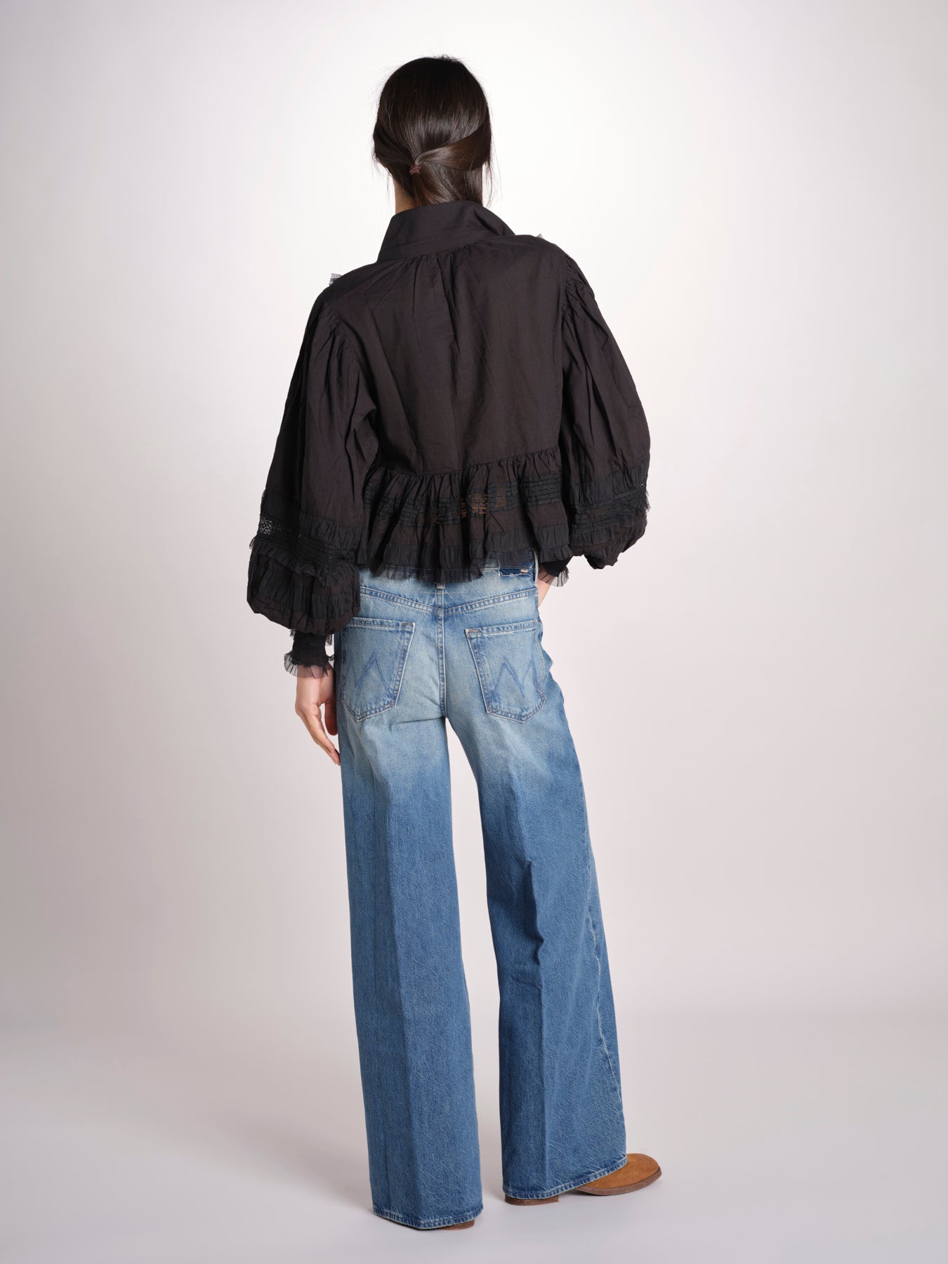 Camicia over con pizzo MELODY BLACK mes demoiselles 