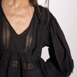Camicia over con pizzo MELODY BLACK mes demoiselles 