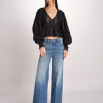 Camicia over con pizzo MELODY BLACK mes demoiselles 