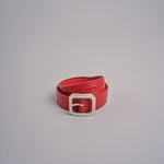 cintura con fibbia ottone 93340 ROSSO ARGENTOÙ milaura 