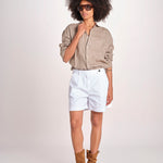 Camicia maschile in lino M012 1003 FANGO milaura 