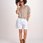 Camicia maschile in lino M012 1003 FANGO milaura 