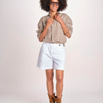 Camicia maschile in lino M012 1003 FANGO milaura 