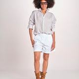 Camicia maschile in lino M012 1017 PERLA milaura 