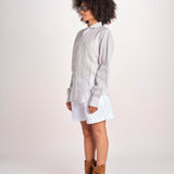 Camicia maschile in lino M012 1017 PERLA milaura 