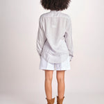 Camicia maschile in lino M012 1017 PERLA milaura 