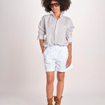Camicia maschile in lino M012 1017 PERLA milaura 