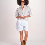 Camicia maschile in lino M012 1017 PERLA milaura 