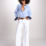 camicia a righe con collo guru MICA5630 BA milaura 