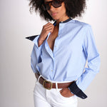 camicia a righe con collo guru MICA5630 BA milaura 