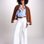 camicia a righe con collo guru MICA5630 BA milaura 