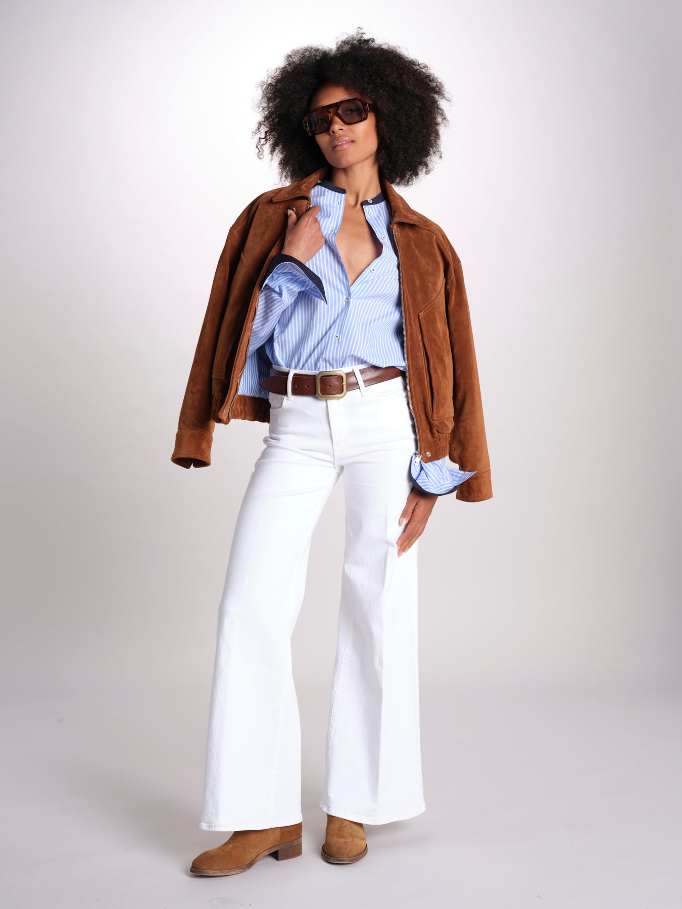 camicia a righe con collo guru MICA5630 BA milaura 