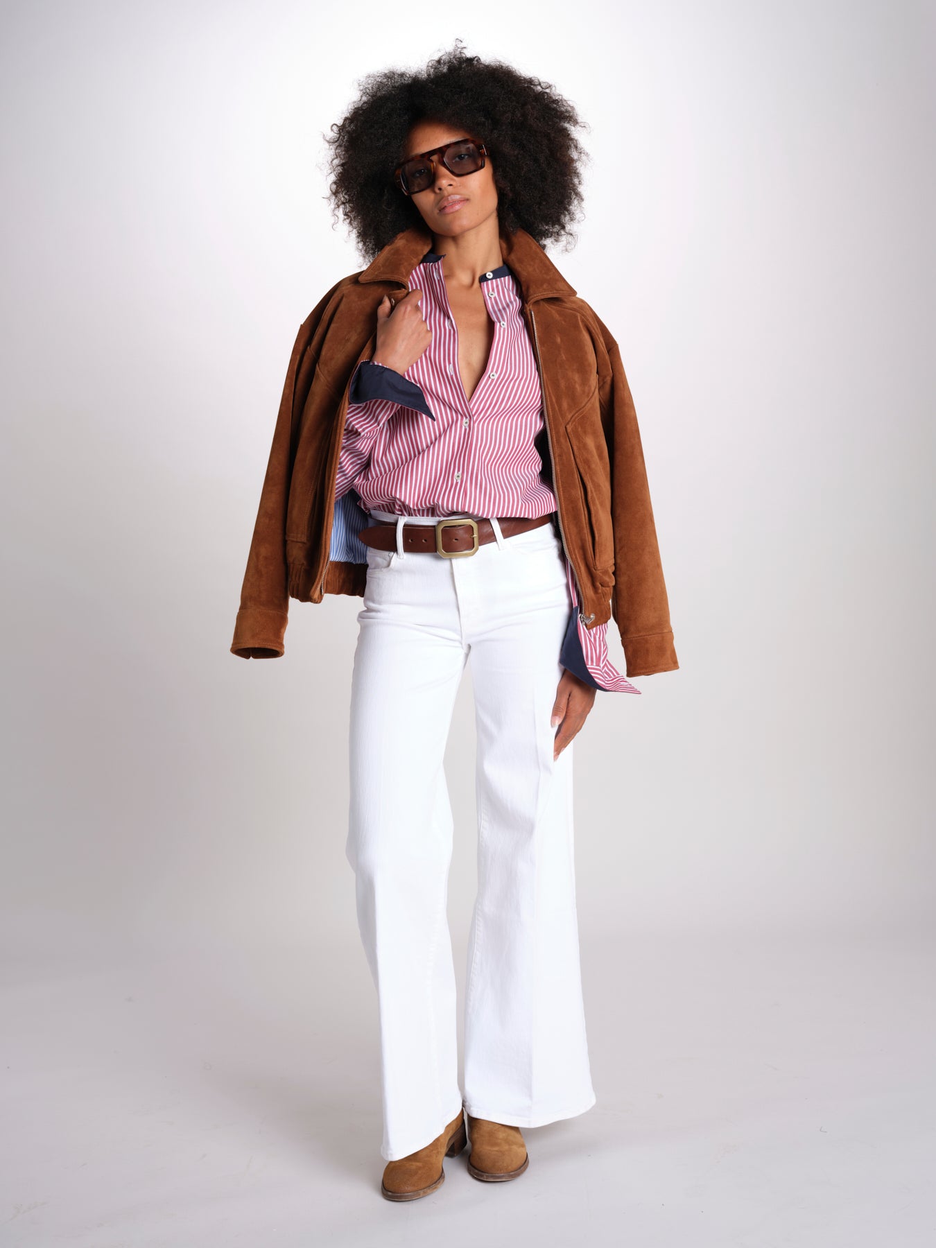 camicia a righe con collo guru MICA5630 BB milaura 