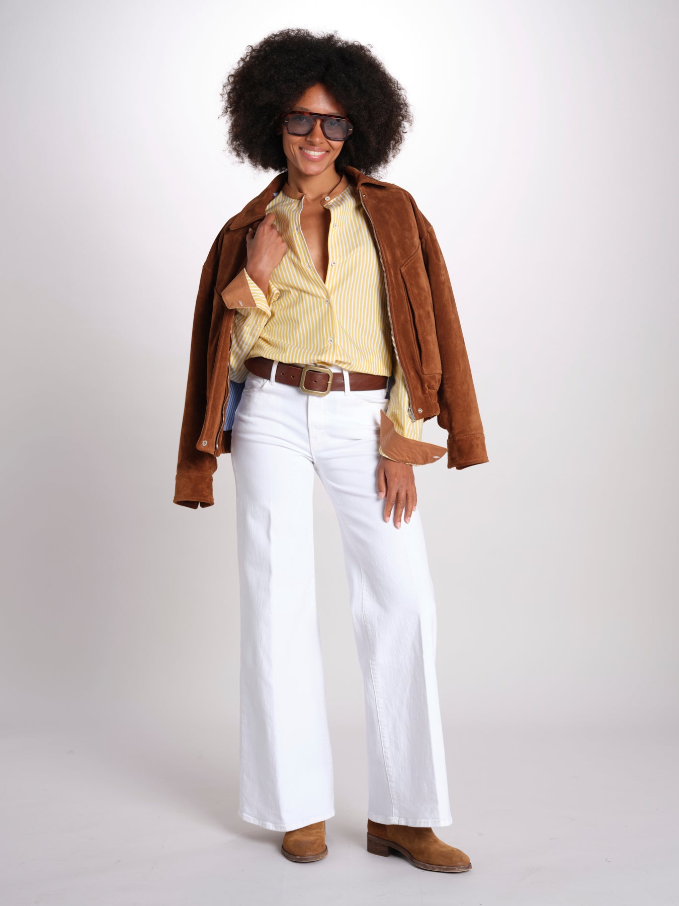 camicia a righe con collo guru MICA5630 BG milaura 