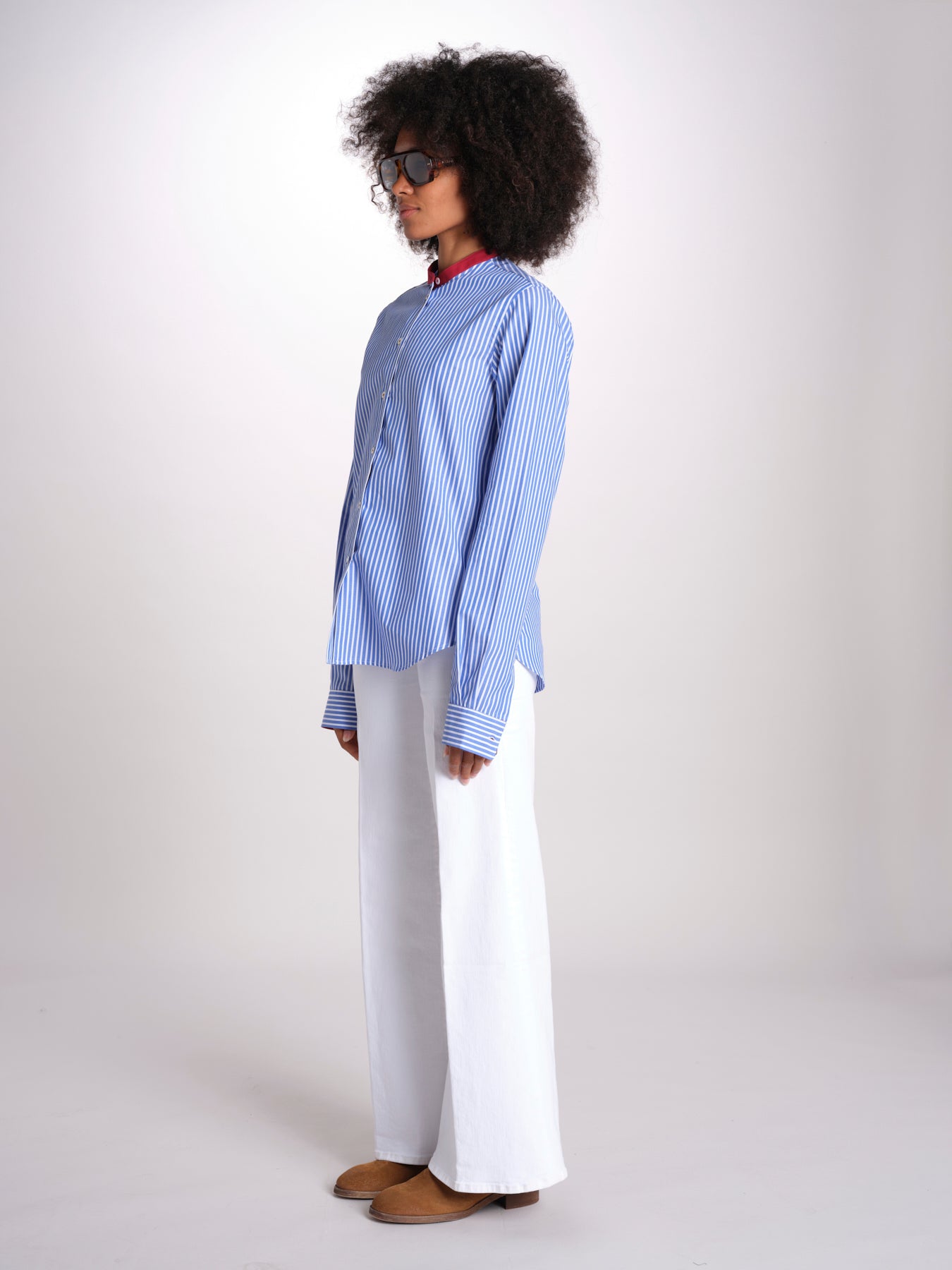 camicia a righe con collo guru MICA5630 BT milaura 