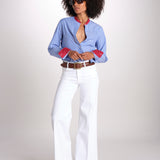 camicia a righe con collo guru MICA5630 BT milaura 