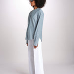 camicia a righe con collo guru MICA5630 BV milaura 