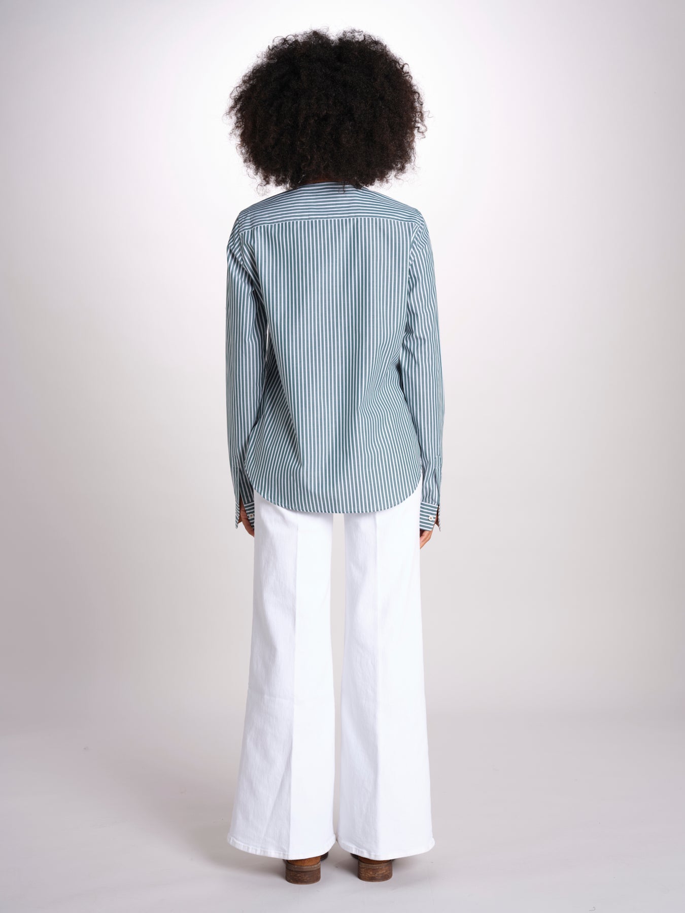 camicia a righe con collo guru MICA5630 BV milaura 