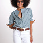 camicia a righe con collo guru MICA5630 BV milaura 