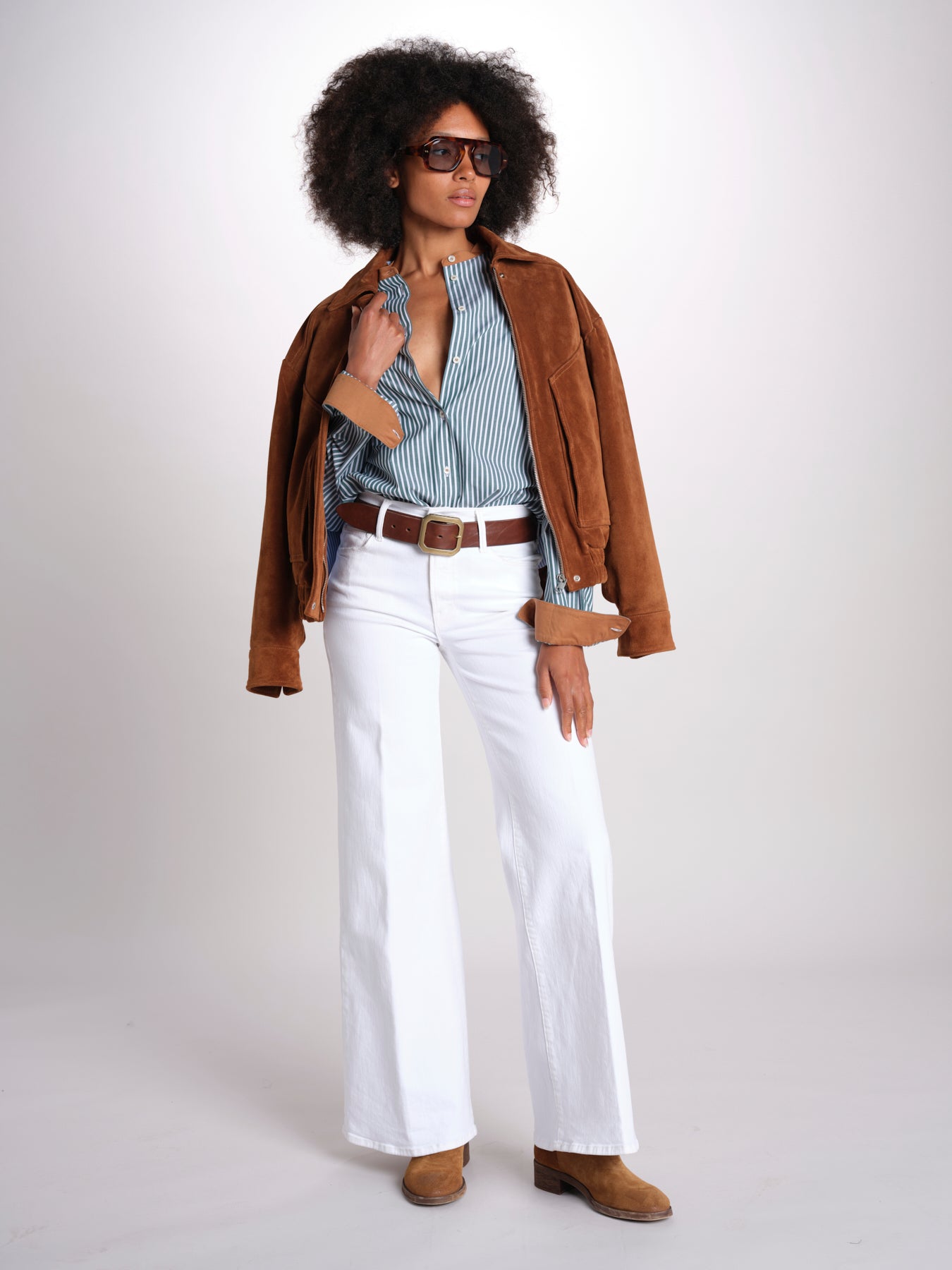 camicia a righe con collo guru MICA5630 BV milaura 