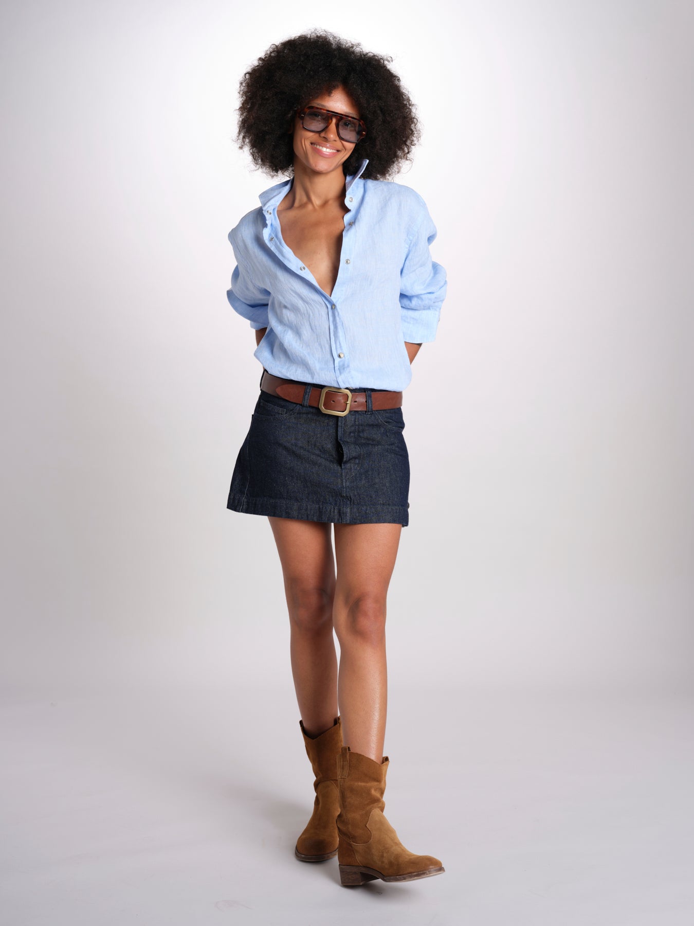 minigonna denim MIETTA C43 DENIM milaura 